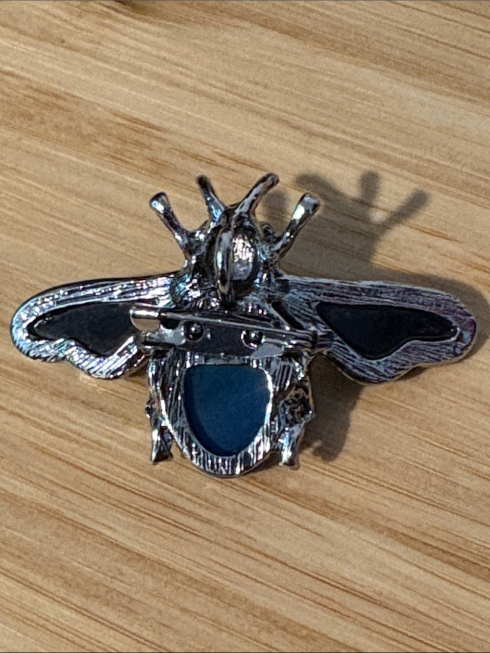 Sodalite & Abalone Bee Accent Pin Brooch Fashion - Picture 6 of 8